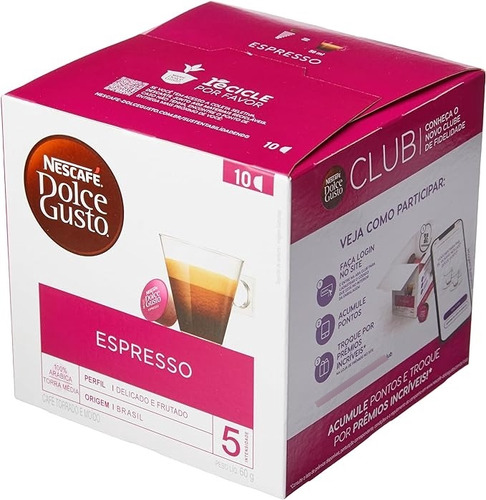 Cápsula Nescafé Dolce Gusto Espresso C/10 Cápsulas 