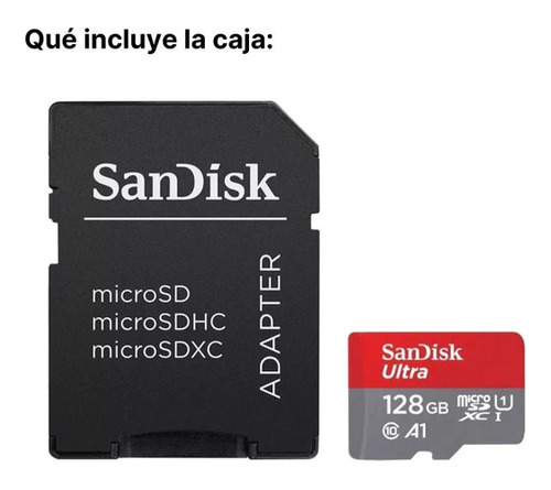 Tarjeta De Memoria Micro Sd Sandisk 128gb Ultra 140 Mb/s