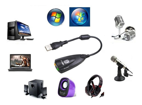 Tarjeta De Sonido Externa Usb 7.1 Usb A Audio Y Microfono Tr