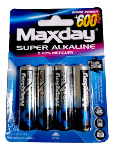 Pilas Baterias X4und Aa Maxday Alkaline 1.5v Lr6