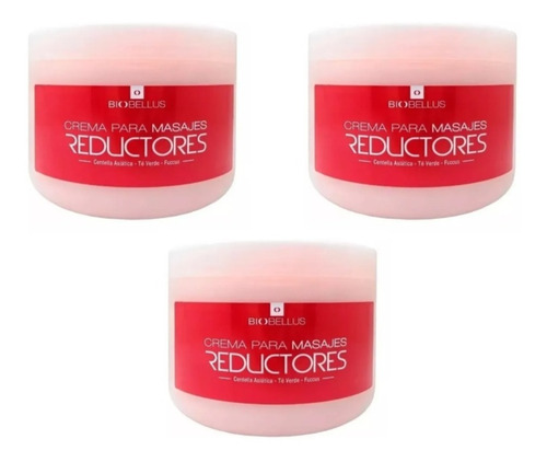 3 Crema Para Masajes Reductores 250g - Biobellus  Bp