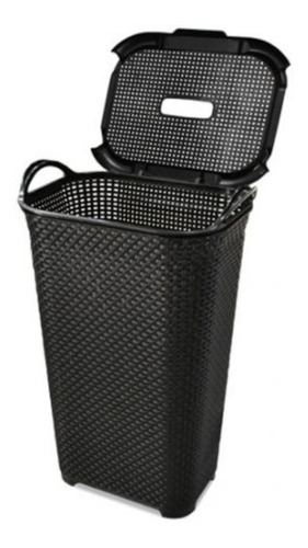 Imagem 3 de 5 de Cesto Para Roupas Roupeiro Organizador Rattan Vime 50 Litros