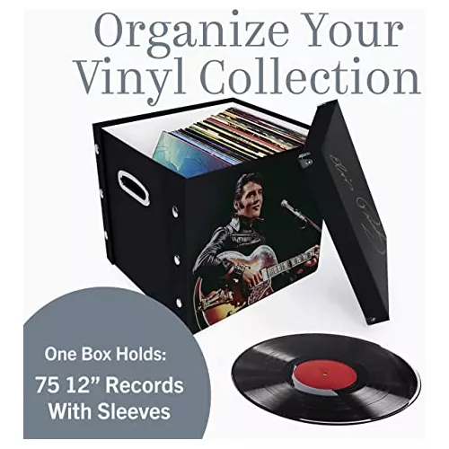 Snap-N-Store Caja de almacenamiento de discos de vinilo, 12 pulgadas, 1  paquete, con capacidad para hasta 75 álbumes de vinilo, color menta