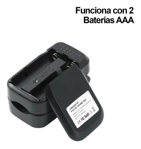 Imagen 5 de 5 de Oximetro Dedo Pulso Digital Pulsioximetro Profesional Adulto