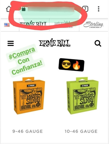 Cuerdas Ernie Ball 3222 Hybrid Slinky 9-46 Pack 3 Set
