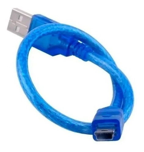 Imagen 1 de 3 de Cable Seisa De Mini Usb A Usb Tipo ''a'' Color Azul 30cm