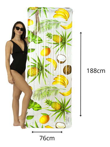 Colchoneta Inflable Salvavidas Poolcandy Para Alberca 188 Cm
