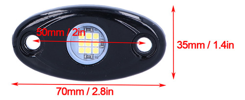 Par De Faros Trail Rig Rock, Color Blanco, 9 Led, Chasis Ip6