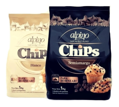 Chips De Chocolate Semiamargo Alpino X 1kg