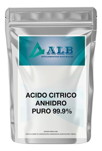 Acido Citrico Anhidro Puro 99.9% / 500 Gramos /  Alb