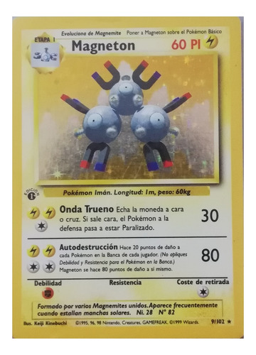 Pokemon Tcg Magneton 1° Edición Set Base