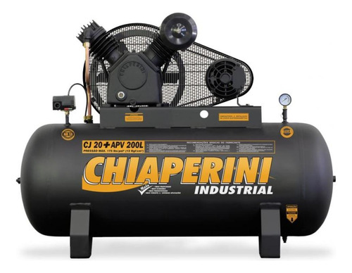 Compressor De Ar 20 Ps 5 Hp 200l 20 Apv Chiaperini Trif.