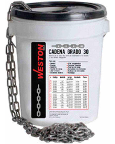  Cadena D/acero Galv.1/2  50kg Grado 30    12.70 Mts Weston 