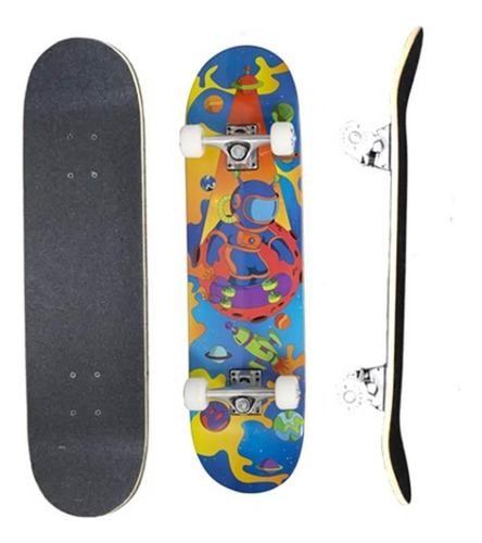 Skate completo Maple Montado Semiprofesional Astronaut Life Dreams