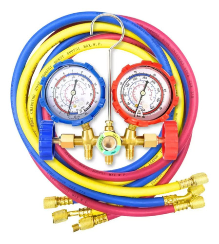 Manifold Ar Condicionado R134 R12 R22 R404 + Mangueiras 90cm