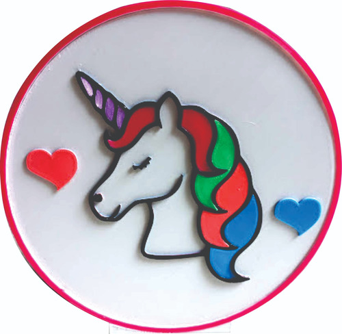 Velador Lampara Unicornio Personalizado  Con Nombre