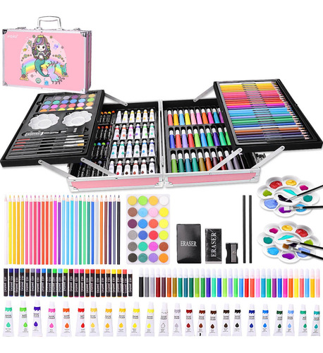 Set De Arte Dibujo Colores Marcadores Lápices Lonk 145pcs