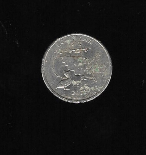 Ltc723. Moneda De 25 Centavos Estado De Louisiana 2002 D