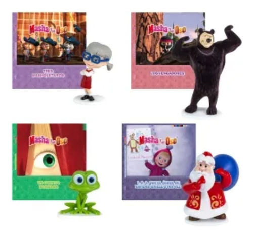 Coleccion Masha Y El Oso - Libro + Muñeco - Variantes | Los Vengadores