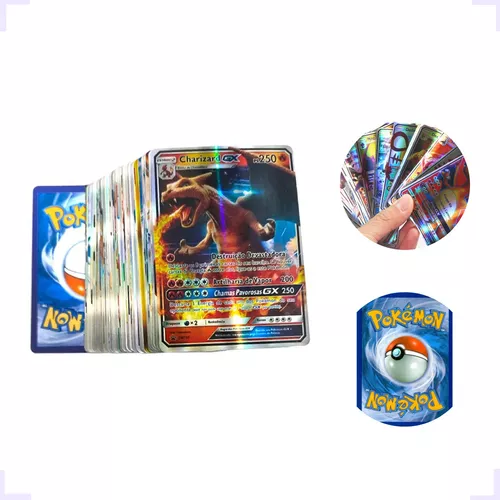 Caixa C/ 54 Cards Pokemon Folha De Ouro Cartinha Brilhante