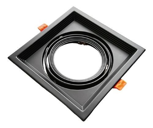 Imagen 1 de 10 de Spot Embutir Led Ar111 Cuadrado Movil Aluminio Gu10 220v