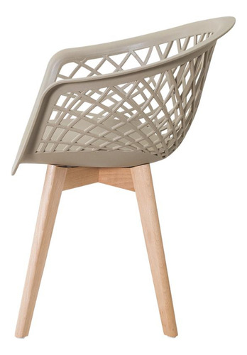 Kit 6 Cadeiras De Jantar Seat&co Web Wood Fendi