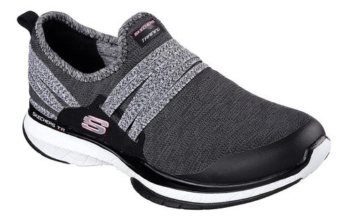 Zapatilla Skechers Mujer Burst Inside Out Black White