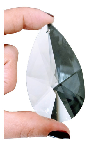1 Cristal Gota Amêndoa K9 7,6 Cm Para Lustres