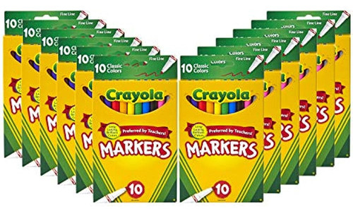 Marcadores De Líneas Finas Crayola A Granel, 12 Paquetes De