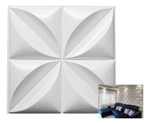 Imagem 1 de 10 de Revestimento - 3d Modelo Petalas Placas Decorativo De Parede