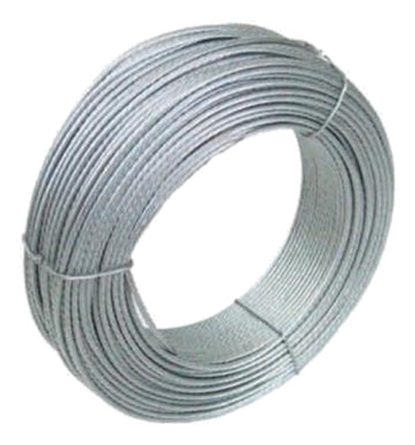 Cable Retenida 1/8 Acero Galvanizado 7x1 Hilos (100 Mts.)