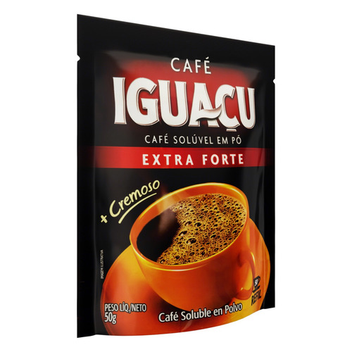 Imagem 3 de 4 de Café Solúvel em Pó Extraforte Iguaçu Sachê 50g Refil