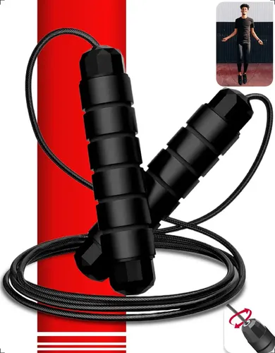 Corda De Pular Cross Speed Rope Rolamento Profissional Fit Homero...