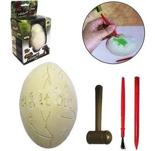 Imagem 1 de 5 de Ovo Dinossauro Fóssil Escavação Brinquedo Escavar Arqueologo