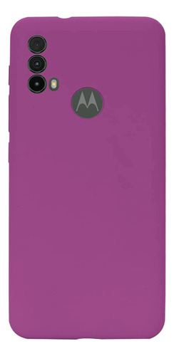 Funda Silicona Con Felpa Para Motorola Moto E40/e20 Púrpura E40/e20
