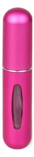 Botella de aerosol recargable para perfume, viaje, vacaciones, bolso de color rosa oscuro