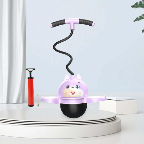 Pogo Bola Com Alça Pogo Saltando Bola Crianças Placa Rosa