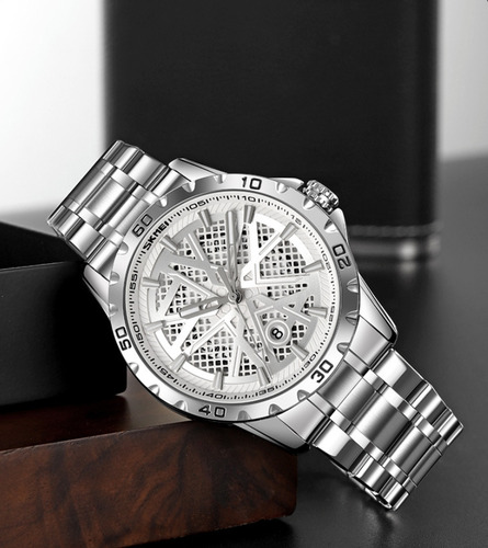 Reloj de pulsera cronógrafo mecánico con movimiento de cuarzo, 30 m, resistente al agua, para estudio y trabajo