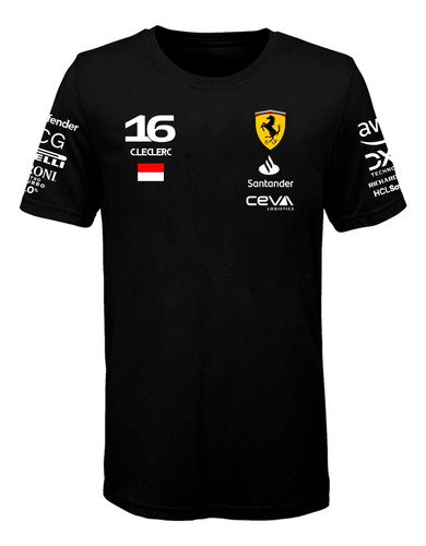 Remera Algodon Formula 1 Scuderia Ferrari (f003) Leclerc