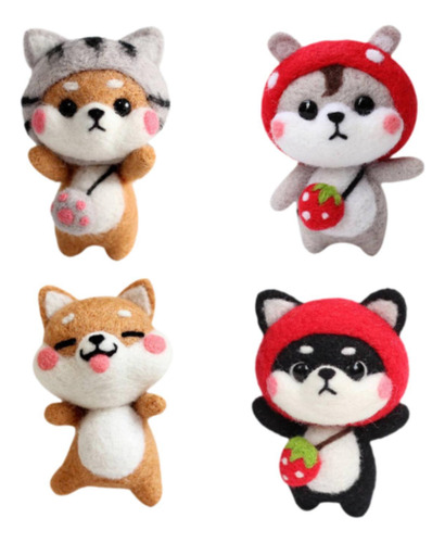 Felting Kit Animal Doll Felting Set Con Juego De 4 Uds.