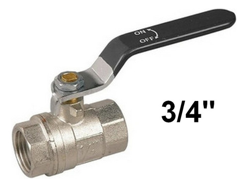 Llave De Paso Válvula Esférica Metálica 3/4 Agua