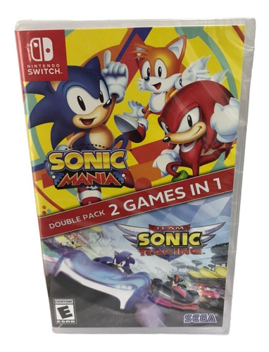 Sonic Mania + Team Sonic Racing 2 En 1 Nintendo Switch Nuevo