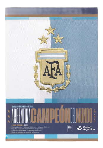 Argentina Campeon Del Mundo Sellos Correo Argentino Homenaje