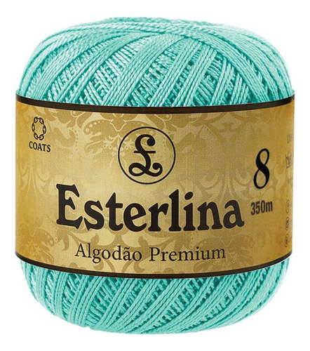 Linhas Croché Esterlina Diversas Cores Nº 8 Cor Verde Esmeralda - 190