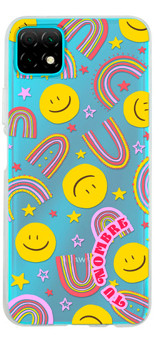 Funda Para Huawei Para Mujer Caritas Felices Con Nombre