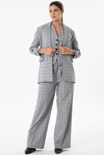 Saco Blazer + Chaleco Mujer Mochi Cuadrille Gales