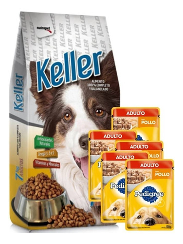 Alimento Keller Alimento Para Perro Adulto De Raza Mediana Sabor Carne En Bolsa De 22kg
