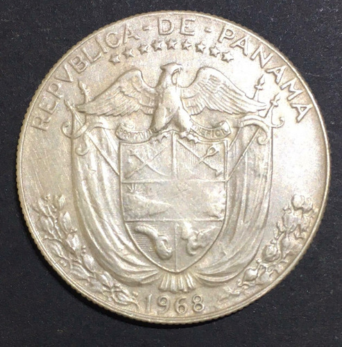 Panama 1/2 Balboa De Plata 1968