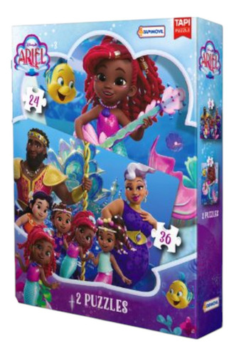 2 Puzzles X 24 Y 36 Pzas Princesas Disney Rompecabezas Juego