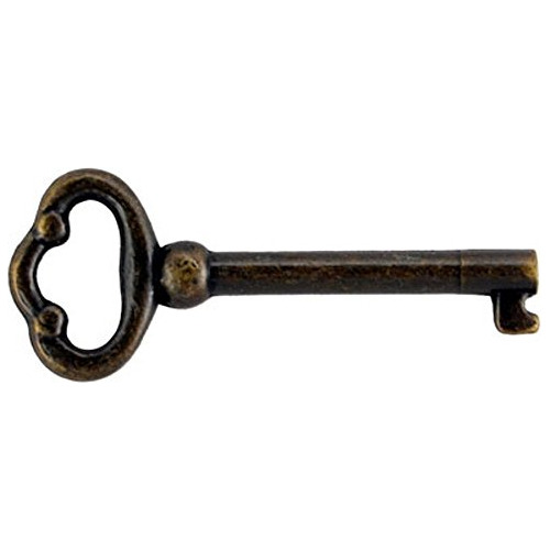 Ky2ab Key Reproduction Antique Brass Plated Hollow Barr...